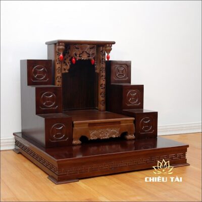 Alternative view of Combo Ban Thờ Thần Tài Thổ Địa Mái Bằng Chân Quỳ, KT 89*89*71cm