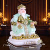 Bộ Tam Tượng Tài - Địa - Như Ý "Tài Nguyên Quảng Tiến" Ngồi Tự Tại Bột Đá Bạch Ngọc, Nhiều Kích Thước - Ảnh 14