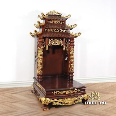 Alternative view of Ban Thờ Thần Tài Thổ Địa "Thiên Đức" Dát Vàng, Nhiều Kích Thước