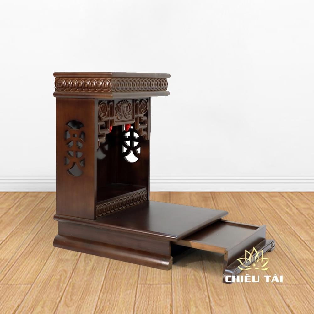 Ban Thờ Thần Tài Thổ Địa Mái Bằng Hoa Sen, Nhiều Kích Thước - Ảnh 4