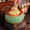 Bộ Ban Thờ Thần Tài Thổ Địa Đồng Đỏ Hoa Sen "Tiến Bảo", KT 107*107*107cm - Ảnh 8