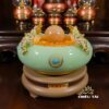 Bộ Ban Thờ Thần Tài Thổ Địa Đồng Đỏ Hoa Sen "Tiến Bảo", KT 107*107*107cm - Ảnh 11