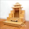 Combo Ban Thờ Thần Tài Thổ Địa Song Long Cổ Tự Gỗ Thông, KT 89*89*109cm - Ảnh 2