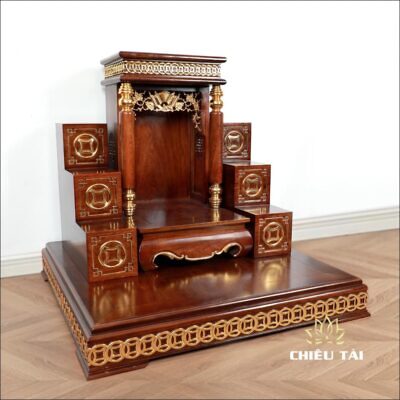Alternative view of Combo Ban Thờ Thần Tài Thổ Địa "Tài Vượng" Dát Vàng, Nhiều Kích Thước