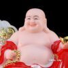 Tượng Ngài Di Lặc Ngồi Tự Tại Bột Đá Áo Đỏ, Nhiều Kích Thước - Ảnh 3