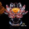 Đế Nến – Chân Đèn Cầy Hoa Sen Pha Lê Nhiều Màu, Cao 9cm - Ảnh 7
