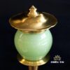 Đôi Đèn Ban Thờ Thần Tài "Nắp Ô Lưu Ly" Màu Xanh Ngọc, Cao 33cm - Ảnh 7