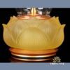 Đèn Dầu Bảo Liên Lưu Ly Chân Đồng Vàng, Cao 16cm - Ảnh 8