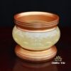 Bát Hương Thần Tài Cửu Liên Chữ Phật Lưu Ly Bọc Đồng Vàng, Nhiều Kích Thước - Ảnh 2