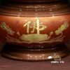 Bát Hương Thần Tài Hoa Sen Chữ Phật Đồng Màu Đỏ, Nhiều Kích Thước - Ảnh 3
