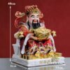 Tượng Thần Như Ý "Tài Nguyên Quảng Tiến" Ngồi Tự Tại Bột Đá Sơn Đỏ, Nhiều Kích Thước - Ảnh 7