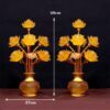 Đôi Đèn Ban Thờ Thần Tài “Thịnh Thế Hoa Khai”, 9 bông, Cao 50cm - Ảnh 10