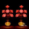 Đôi Đèn Ban Thờ Thần Tài “Thịnh Thế Hoa Khai”, 9 bông, Cao 50cm - Ảnh 2