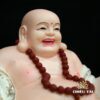 Tượng Đức Di Lặc Ngồi Nằm Sứ Trắng Áo Hoa, Nhiều Kích Thước - Ảnh 3