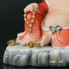 Tượng Ngài Di Lặc Ngồi Tự Tại Sứ Đỏ Viền Vàng, Nhiều Kích Thước - Ảnh 4