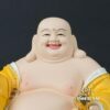 Tượng Ngài Di Lặc Ngồi Tự Tại Sứ Vàng Viền Vàng, Nhiều Kích Thước - Ảnh 2