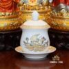 Bộ Ban Thờ Thần Tài Thổ Địa Sen Vàng Đầy Đủ, "Thiên Đức" Dát Vàng, KT 97*97*125cm - Ảnh 8