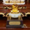 Bộ Bàn Thờ Thần Tài Thổ Địa Sứ Trắng Tâm Kinh "Thiên Đức" Dát Vàng, KT 97*97*125cm - Ảnh 14