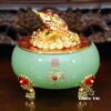 Bát Tụ Bảo Cóc Thiềm Thừ Thanh Ngọc, Nhiều Kích Thước - Ảnh 3