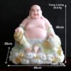 Tượng Ngài Di Lặc Ngồi Đằng Vân Bột Đá Thiên Thanh Dát Vàng, Nhiều Kích Thước - Ảnh 7