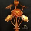 Đôi Lọ Hoa Thần Tài Sen Vàng 7 Bông Bằng Nhôm, Cao 62cm - Ảnh 3