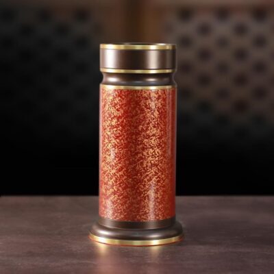 Ống Hương Đồng Vàng Vân Đá Nâu Đỏ Cao Cấp, Nhiều Kích Thước