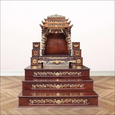 Combo Ban Thờ Thần Tài Thổ Địa "Lục Hợp" Dát Vàng, KT 137*186*195cm
