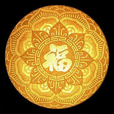 Tranh Điện Trúc Chỉ Mandala Hình Tròn, Nhiều Kích Thước