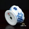Đế Nến Gốm Bát Tràng Men Lam Vẽ Tay - Đồ Thờ Thần Tài, Cỡ Đại - Ảnh 4