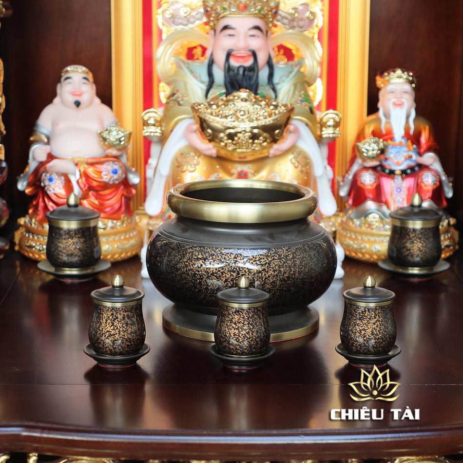 Bộ Ban Thờ Thần Tài Thổ Địa "Lục Hợp" Dát Vàng, KT 137*186*195 cm - Ảnh 7