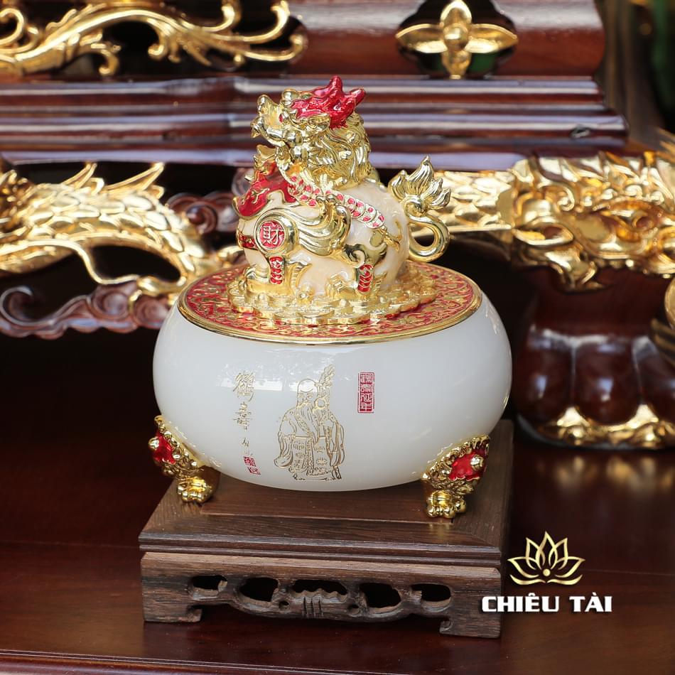 Bộ Ban Thờ Thần Tài Thổ Địa "Lục Hợp" Dát Vàng, KT 137*186*195 cm - Ảnh 27