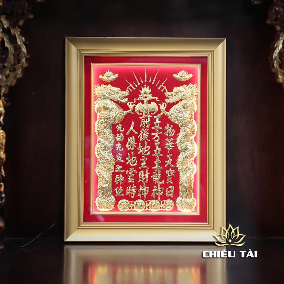 Bộ Ban Thờ Thần Tài Thổ Địa "Lục Hợp" Dát Vàng, KT 137*186*195 cm - Ảnh 22