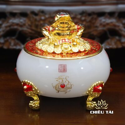 Alternative view of Bát Tụ Bảo Cóc Thiềm Thừ Bạch Ngọc, Nhiều Kích Thước