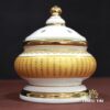 Lư Trầm Thần Tài Sứ Trắng Tâm Kinh Vàng, Cao 15cm - Ảnh 6