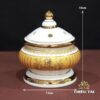 Lư Trầm Thần Tài Sứ Trắng Tâm Kinh Vàng, Cao 15cm - Ảnh 7