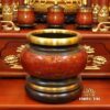 Bộ Ban Thờ Thần Tài Thổ Địa Ba Gian Đồng Vân Đá Nâu Đỏ “Thái Hòa Hưng Vượng”, KT 157*127*189cm - Ảnh 13