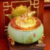 Bộ Ban Thờ Thần Tài Thổ Địa Ba Gian Lưu Ly Ngọc Xanh Bọc Đồng “Thái Hòa Hưng Vượng”, KT 157*127*189cm - Ảnh 23