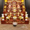 Bộ Ban Thờ Thần Tài Thổ Địa Ba Gian Sứ Trắng Tâm Kinh Vàng “Thái Hòa Hưng Vượng”, KT 157*127*189cm - Ảnh 3