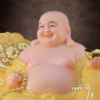 Tượng Ngài Di Lặc Ngồi, Bằng Bột Đá Thạch Anh Vàng, Nhiều Kích Thước - Ảnh 3