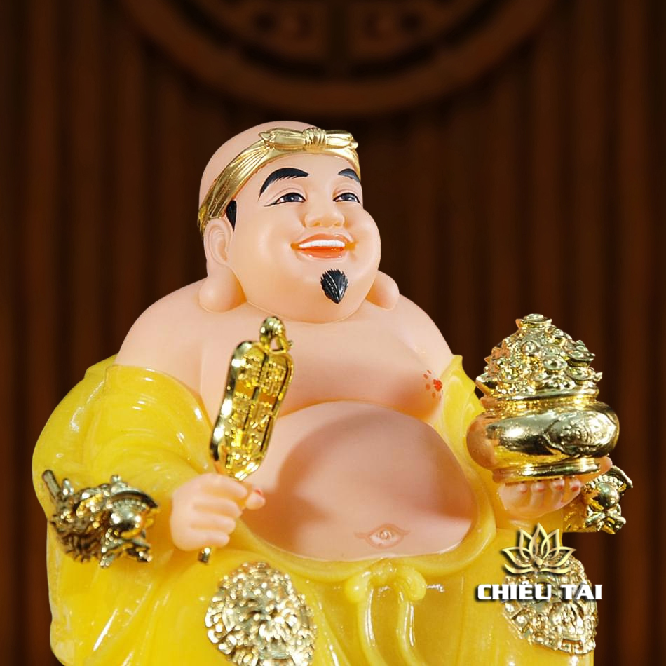 Bộ Tam Tượng Tài - Địa - Như Ý "Tài Nguyên Quảng Tiến" Ngồi Tự Tại Bột Đá Thạch Anh, Cỡ Nhỏ - Ảnh 12