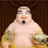 Bộ Tượng Thần Tài – Thổ Địa Ngồi Phú Quý, Bột Đá Cẩm Thạch Viền Vàng, Nhiều Kích Thước - Ảnh 8