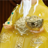 Bộ Tượng Thần Tài – Thổ Địa Ngồi Phú Quý, Bột Đá Cẩm Thạch Viền Vàng, Nhiều Kích Thước - Ảnh 5
