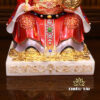 Bộ Tam Tượng Tài - Địa - Như Ý "Tài Nguyên Quảng Tiến" Ngồi Tự Tại Bột Đá Áo Đỏ, Nhiều Kích Thước - Ảnh 8