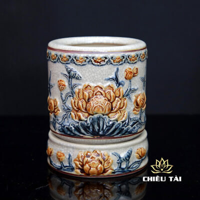 Alternative view of Bộ Đồ Thờ Thần Tài Thổ Địa Gốm Men Rạn
