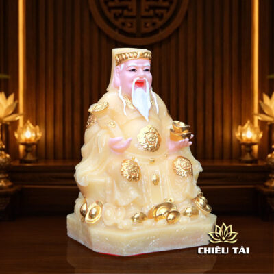 Alternative view of Bộ Tượng Thần Tài Thổ Áo Vàng Bột Đá Việt Nam, Nhiều Kích Thước