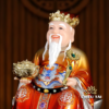 Bộ Tượng Thần Tài - Thổ Địa Ngồi Tự Tại Bột Đá Áo Đỏ, Nhiều Kích Thước - Ảnh 4