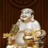 Bộ Tượng Thần Tài - Thổ Địa Ngồi Ấn Bảo Đồng Dát Vàng, Nhiều Kích Thước - Ảnh 12